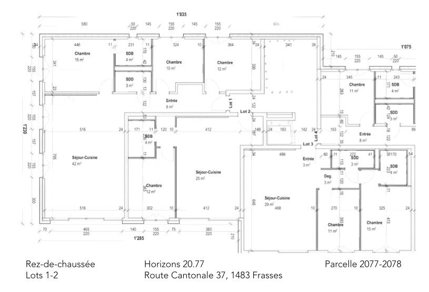 Estavayer / Frasses Dernier rez-jardin de 4,5 pces Terrain de 320 m2 1/5