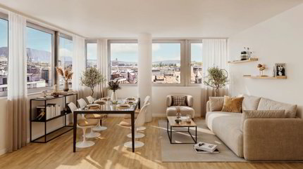 Appartements de 4 pièces neufs en plein centre Rive droite 1/3